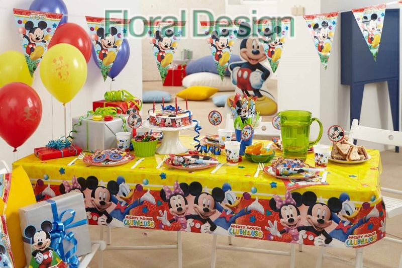 Baner 9 vlajek "Mickey mouse" 230cm papírový