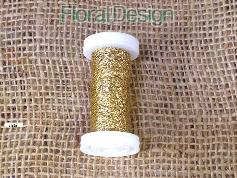 Drátek kroucený na špulce 0,3mm x 25gr. zlatá