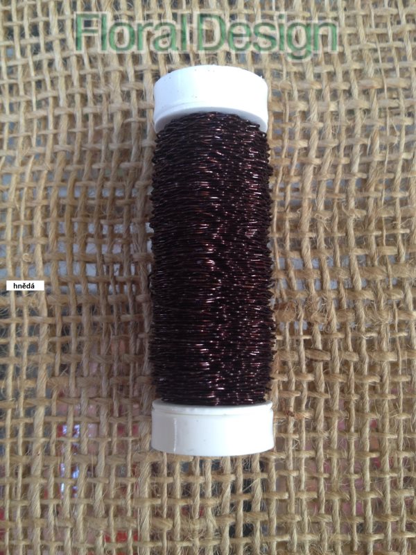 Drátek kroucený na špulce 0,3mm x 25gr. hnědá