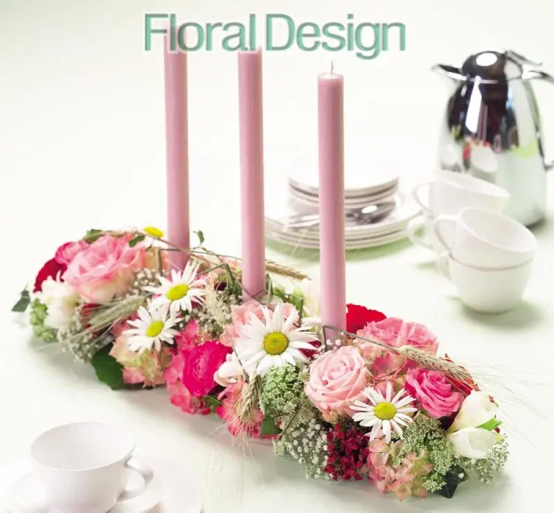 Table medi 24 x 10 x 5 cm na suché květiny bílá 2 kusy