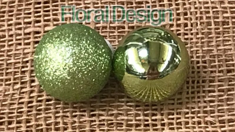 Vánoční koule plast 14 cm, 2ks mint