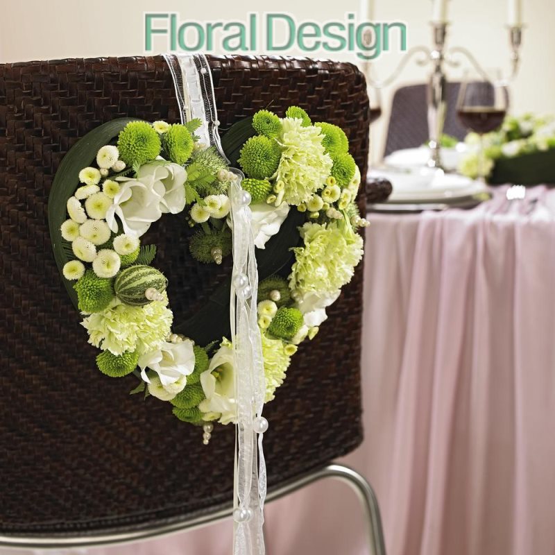 Srdce 45cm na živé květiny plastový základ