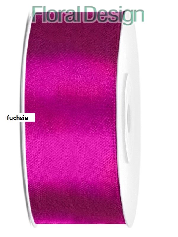 Stuha satén 25mm x 25m fuchsia