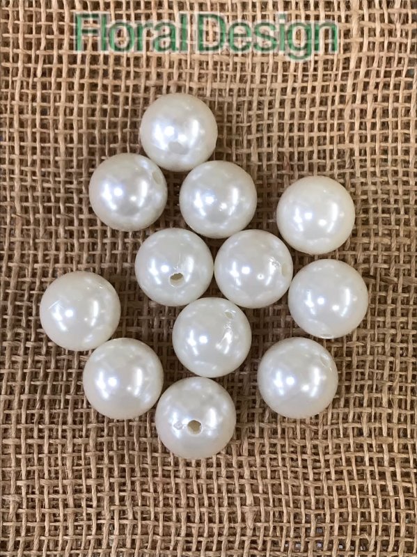 Perličky 20mm cream 12ks