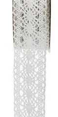 Stuha krajka 3,8cm x 4,5m bílá