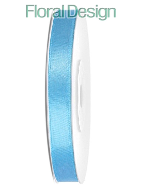 Stuha satén 6mm x 25m světle modrá