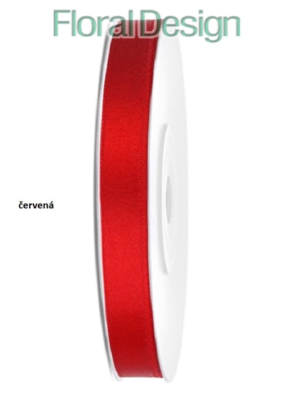 Stuha satén 6mm x 25m červená