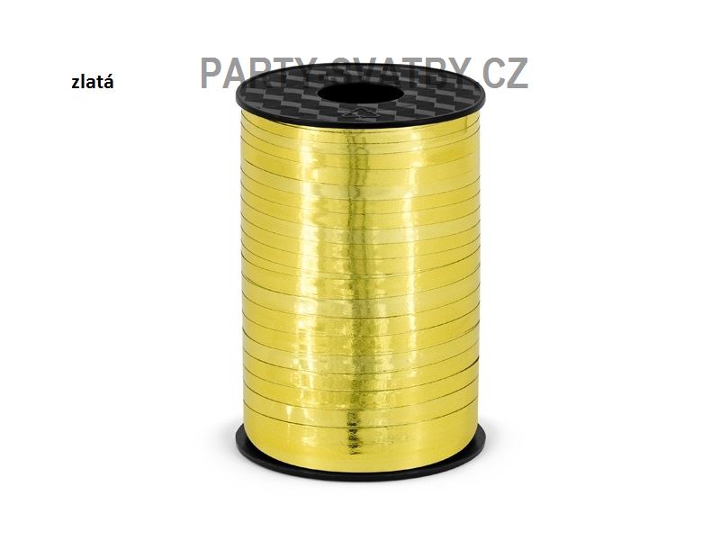 Vázací stuha 5mm x 225m metal zlatá