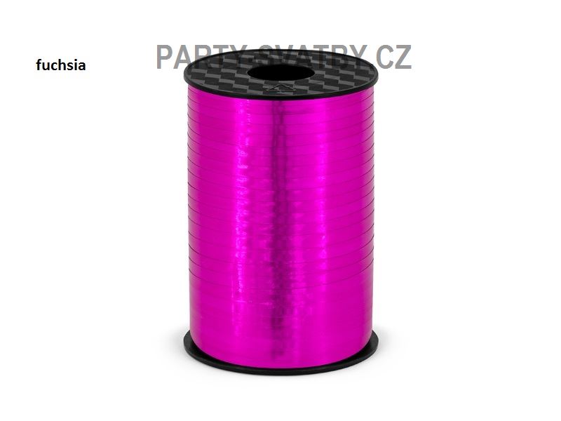 Vázací stuha 5mm x 225m metal fuchsia