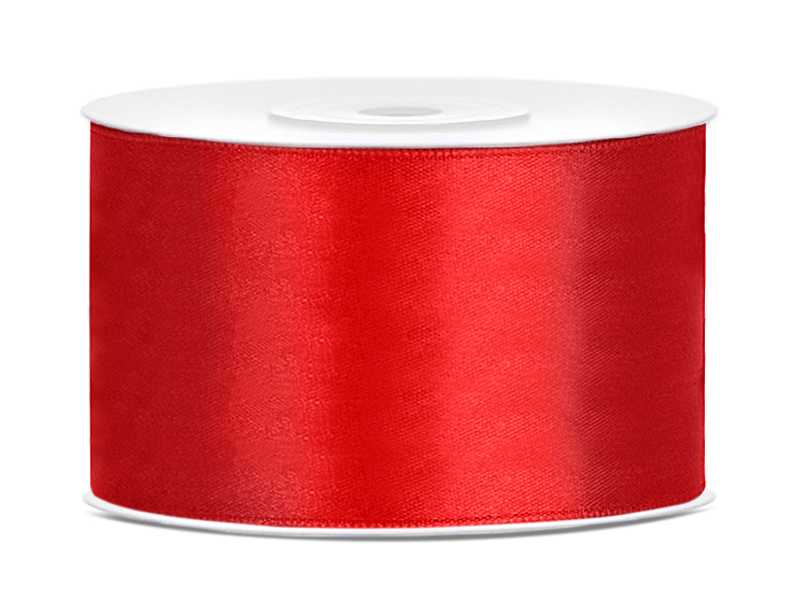 Stuha satén 38mm x 25m červená