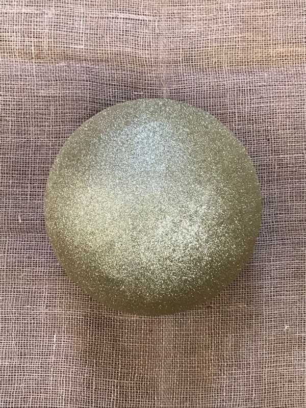 Vánoční koule plast 25 cm, 1ks zlatá glitter