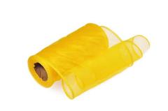 Organza 12cm x 8m tmavě žlutá