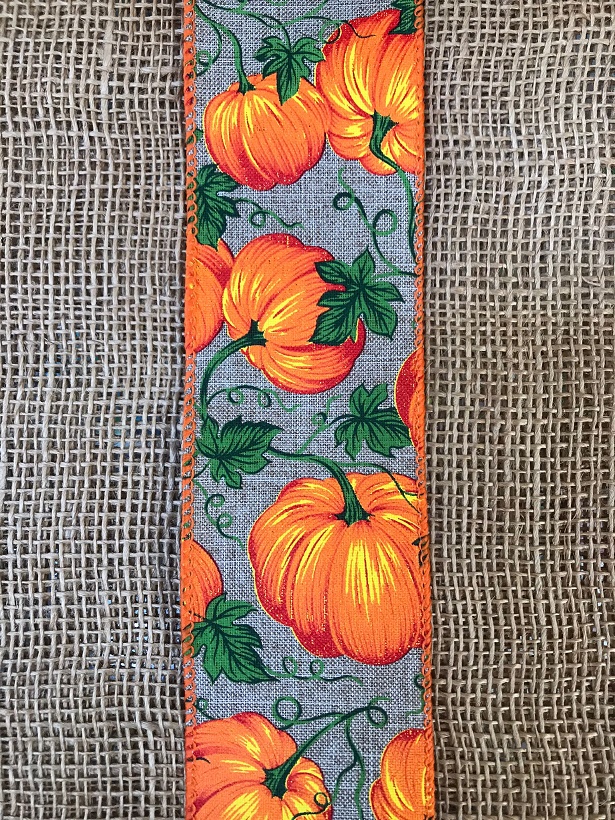 Stuha jutová halloween Pumpkin 63mm x 10m