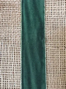 Stuha proužek okraj / zlatý 40mm x 25m zelená