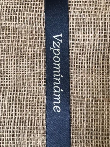 Stuha Vzpomínáme 25mm x 25m černá / zlatá