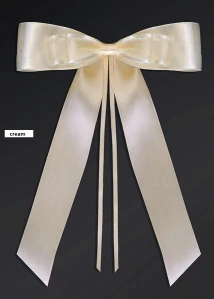 Mašle na židli 14cm krémová 4ks