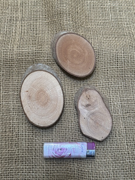 Wooden slice oval 20 ks natur