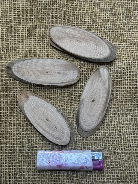 Wooden slice oval 20 ks natur