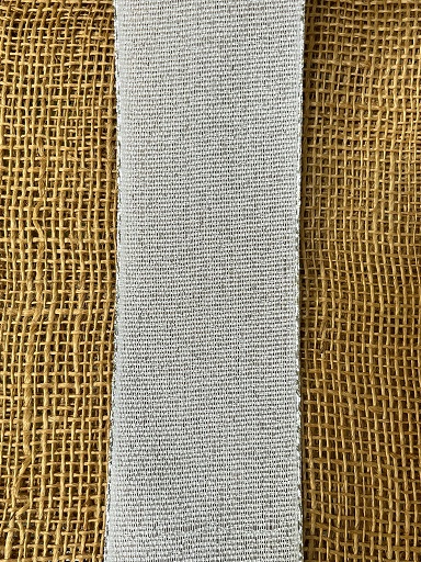 Stuha 60mm x 15m brokát stříbrná