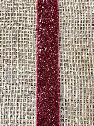 Stuha 20mm x 10m glitter bordó