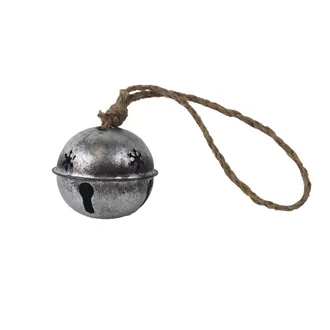 Rolnička 8cm kov stříbrná