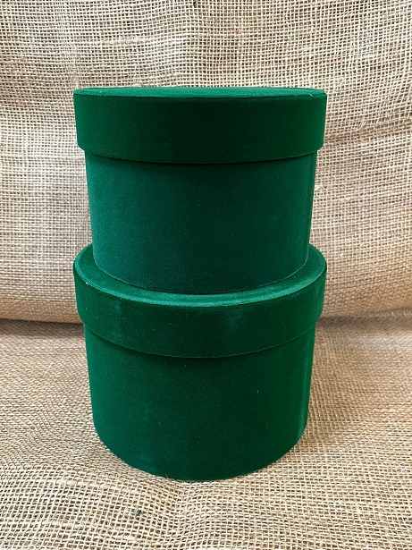 Flower box sametový S/2 lahvová (15cm, 17cm)