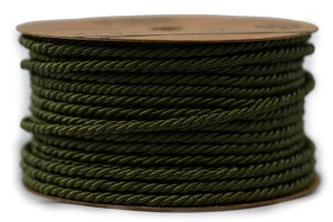 Provázek dekorační 3mm / 9m tmavá oliva