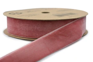 Stuha samet 25mm x 9m růžová