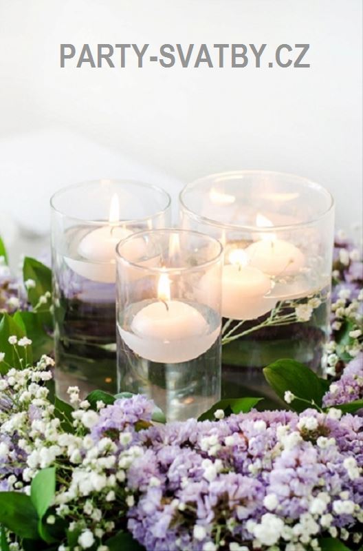 Plovoucí svíčka 4 cm bílá 