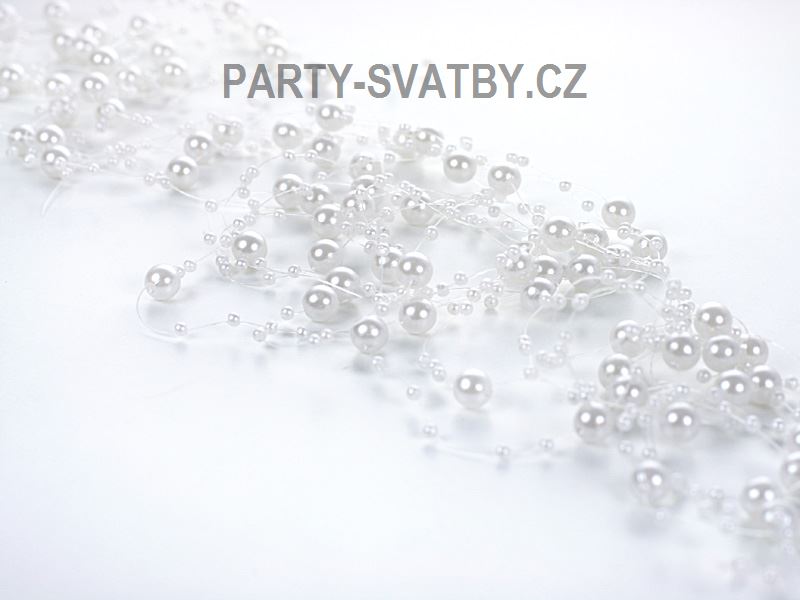 Gerlanda / perličky 130cm bílá 5ks