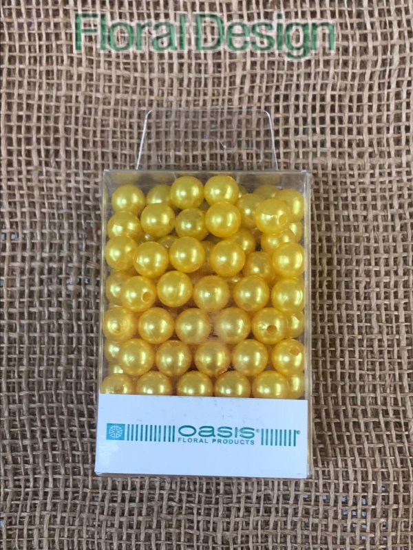 Perličky 10mm žlutá 120ks