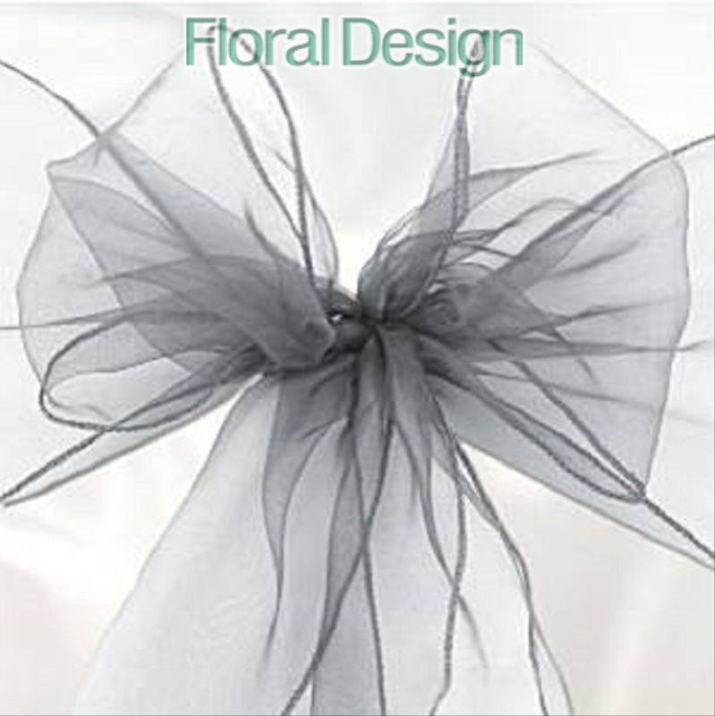 Organza 12cm x 8m ledová stříbrná