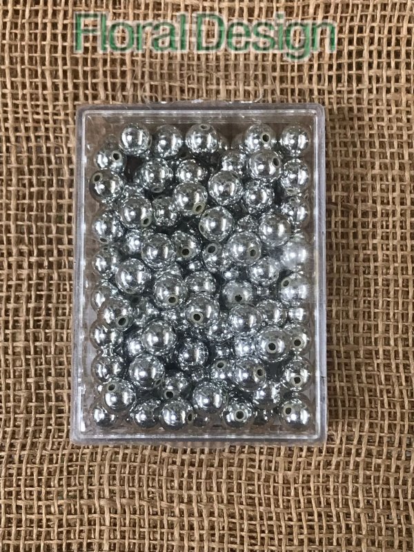 Perličky 10mm stříbrná 115ks