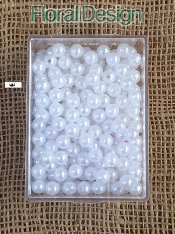 Perličky 8mm bílá 250ks
