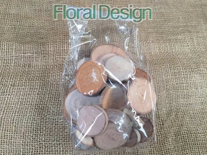 Wooden slice 30 ks natur