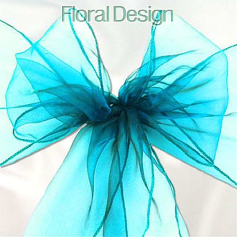 Organza 12cm x 8m sweet tyrkys