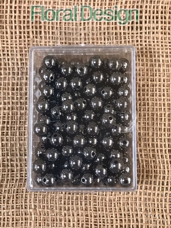 Perličky 10mm antracit 115ks