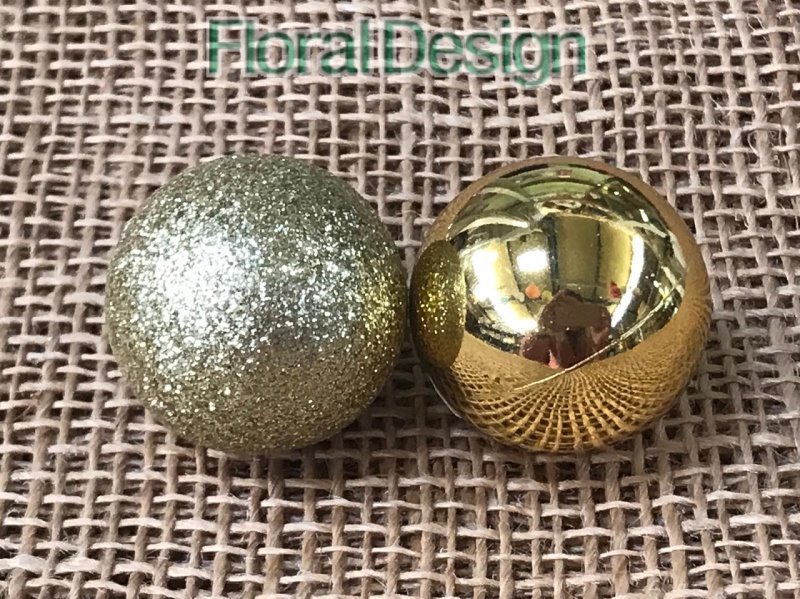 Vánoční koule plast 10 cm, 4ks zlatá