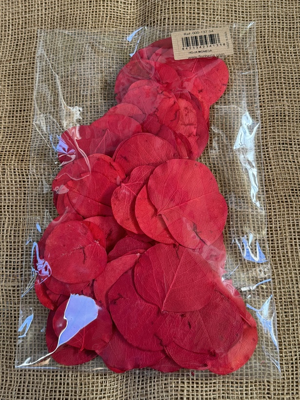 Moneta listy 30gr. červená