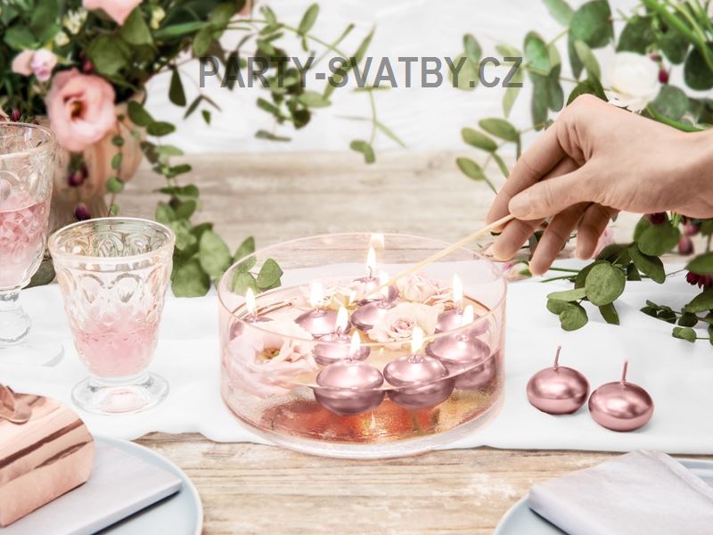 Plovoucí svíčka 4 cm rose gold 