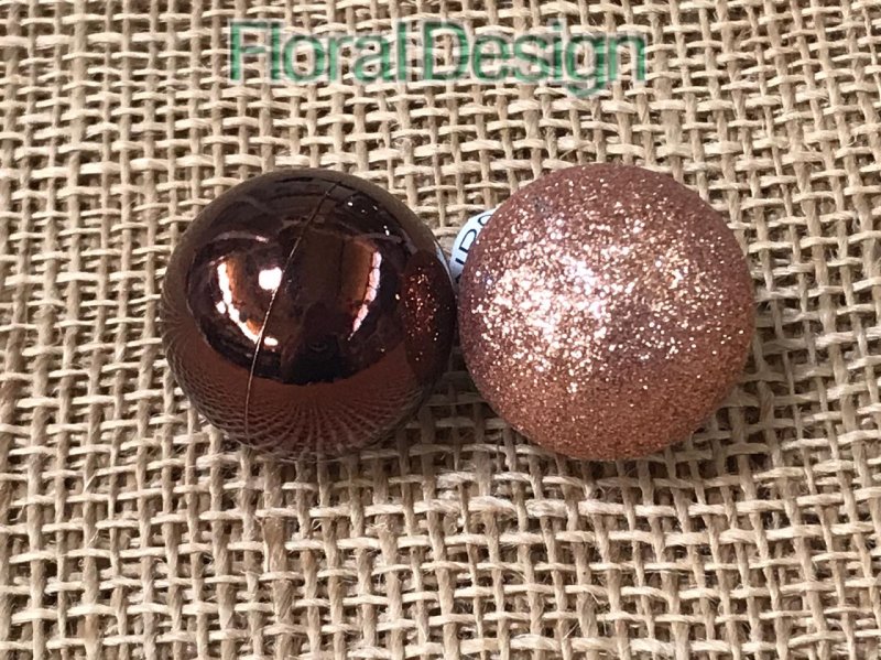 Vánoční koule plast 14 cm, 2ks hnědá