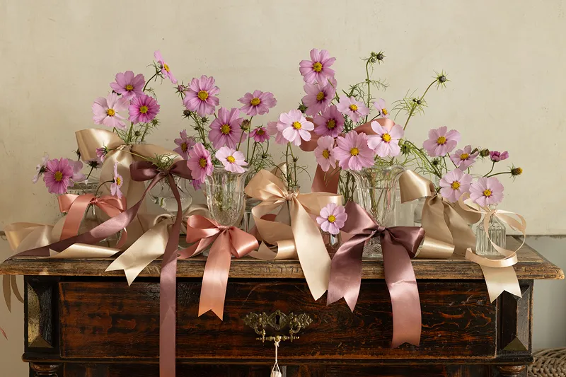 Stuha satén 12mm x 25m světlá starorůžová