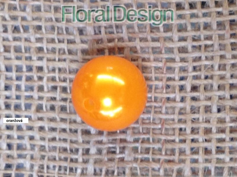 Perličky 10mm oranžová 115ks
