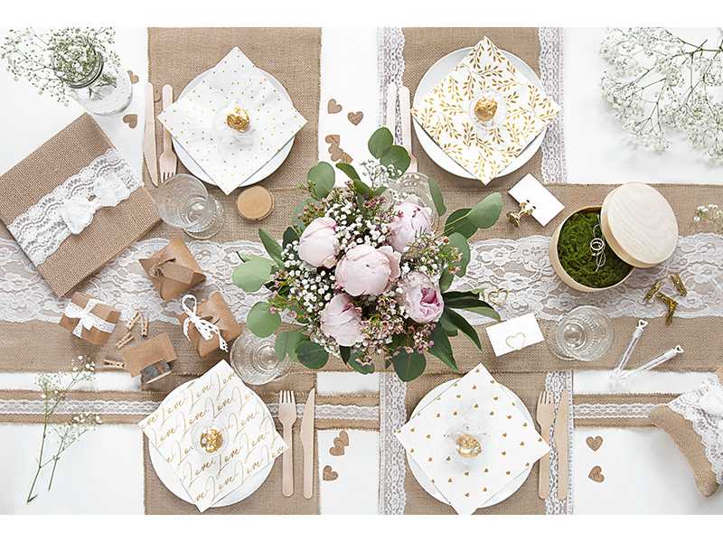 Stolní běhoun 28cm x 5m natur